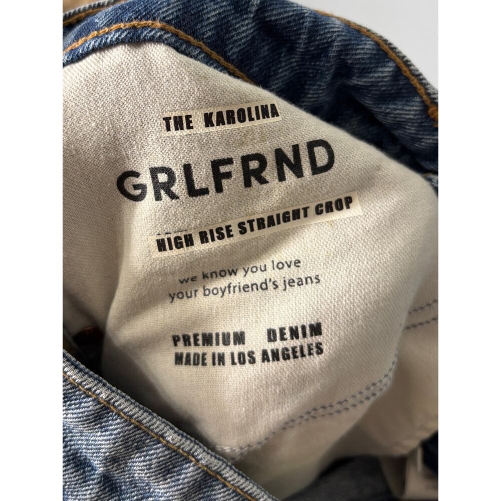 GRLFRND The Karolina High Rise Straight Crop Jeans Long Island Wash 27 - Picture 7 of 9